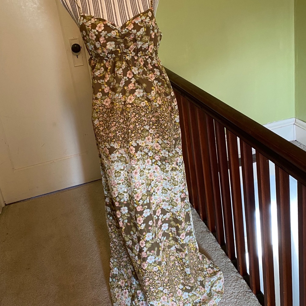 H&M Bojo Cotton Flower Maxi Dress size 8 EUC